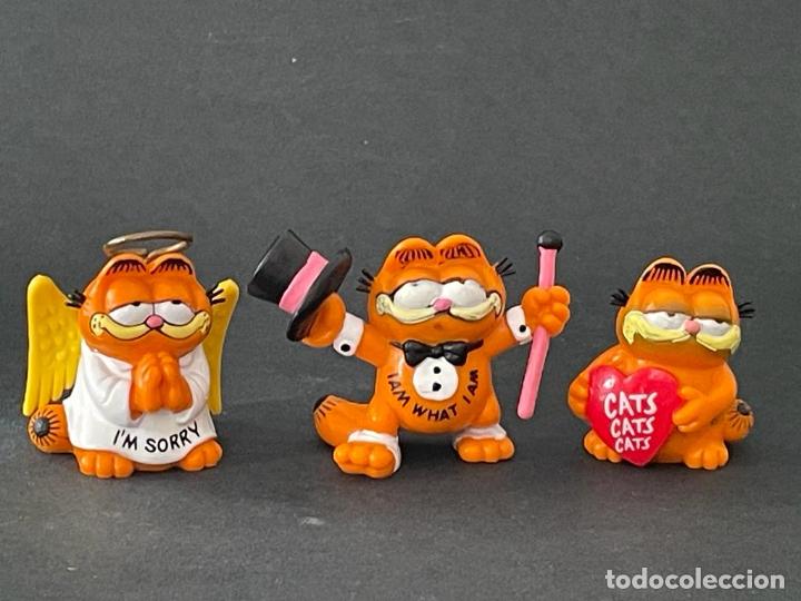 Figuras de goma y PVC: GARFIELD - LOTE DE 3 MU&Ntilde;ECOS - GOMA - PVC