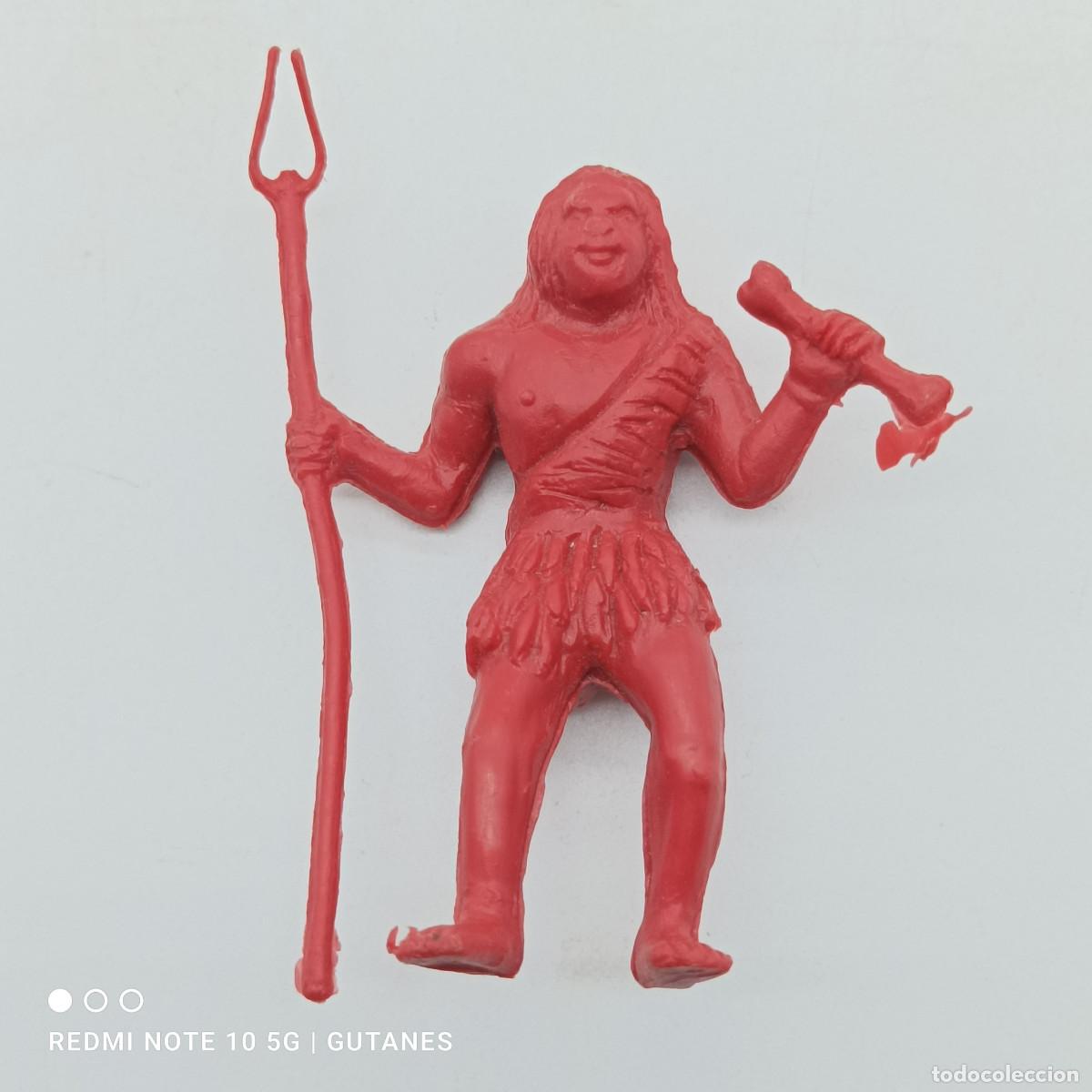 Figuras de goma y PVC: FIGURA CAVERNICOLA ROJO 8 CTMS - Foto 1
