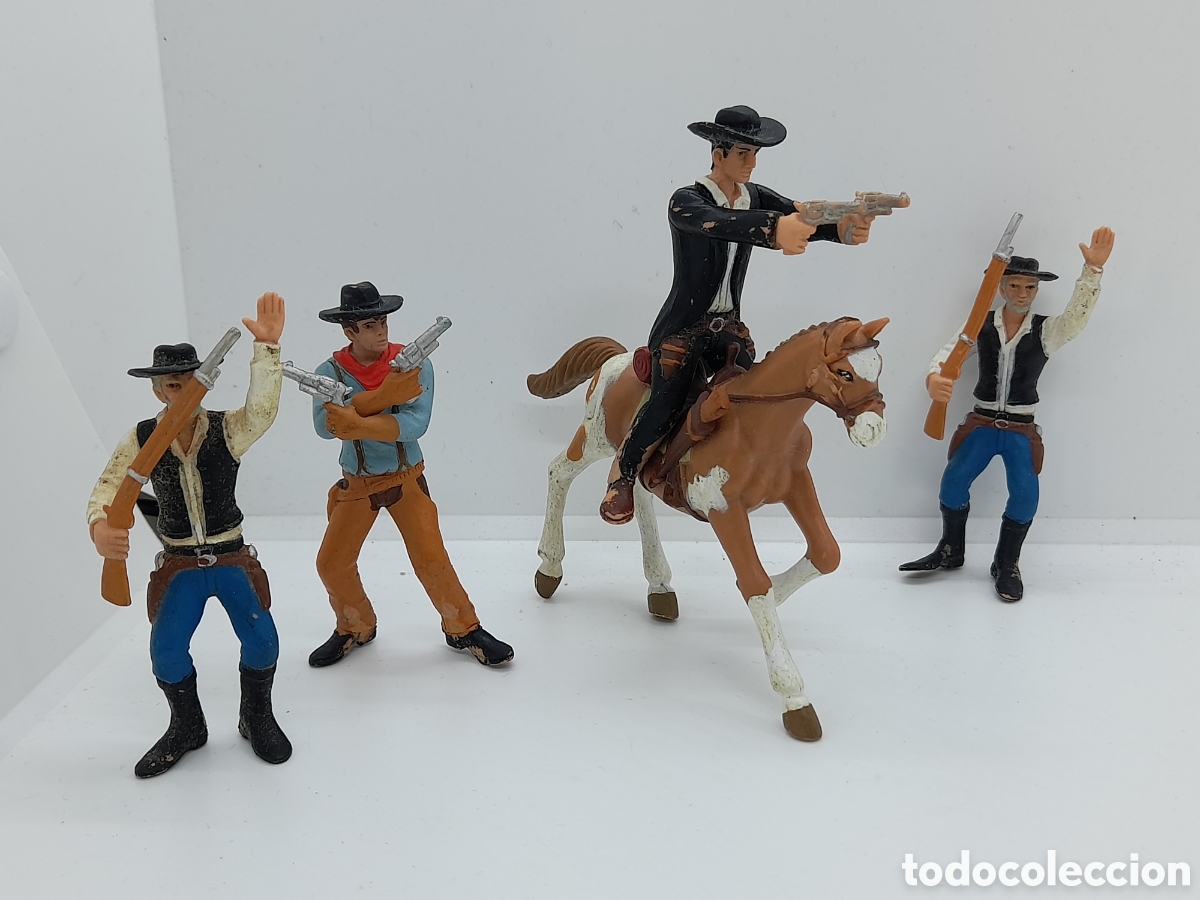 Figuras de goma y PVC: LOTE DE FIGURAS CMS, COMANSI. VAQUEROS. GOMA, PVC - Foto 1