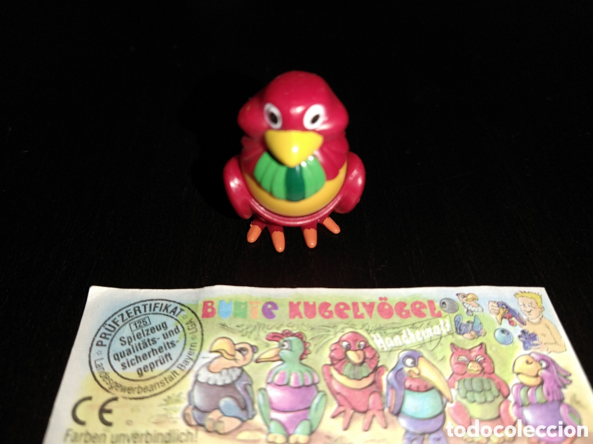 Figuras de Borracha e PVC: Kinder Ferrero 326A p&aacute;jaros de bola giratorios completa 1 fig. + 1 bpz