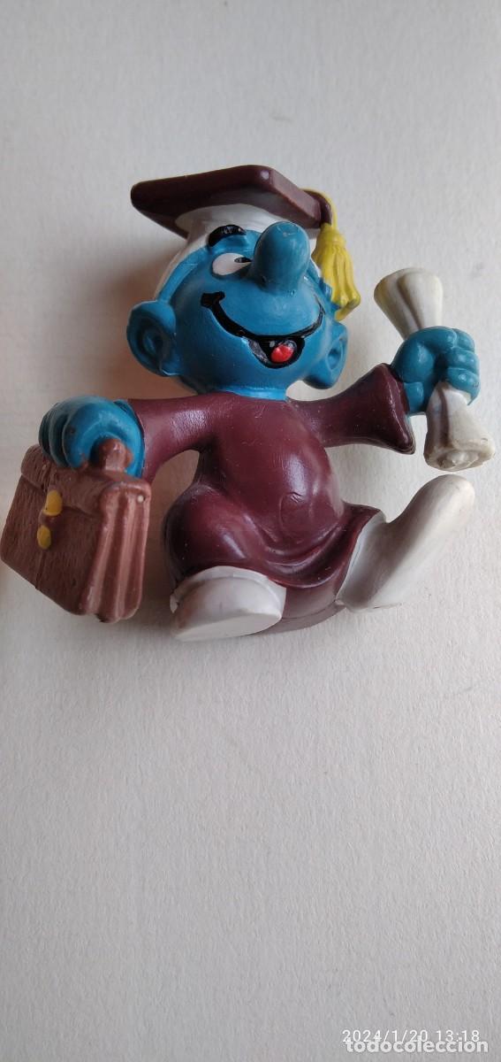 Figuras de goma y PVC: PITUFO-SMURF GRADUADO,PEYO *** - Foto 2