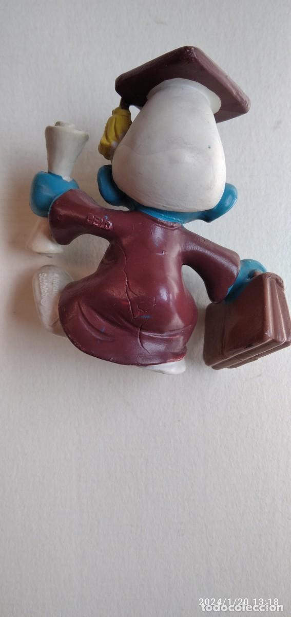 Figuras de goma y PVC: PITUFO-SMURF GRADUADO,PEYO *** - Foto 4