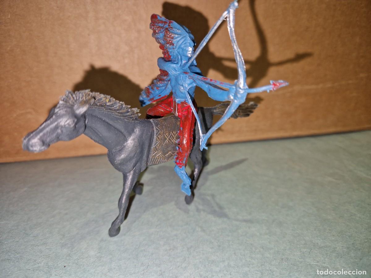 Figuras de goma y PVC: INDIO A CABALLO - Foto 1