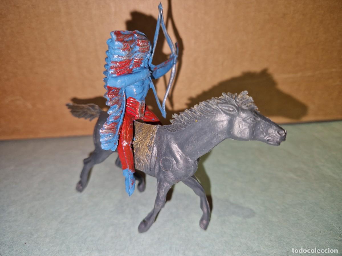 Figuras de goma y PVC: INDIO A CABALLO - Foto 2