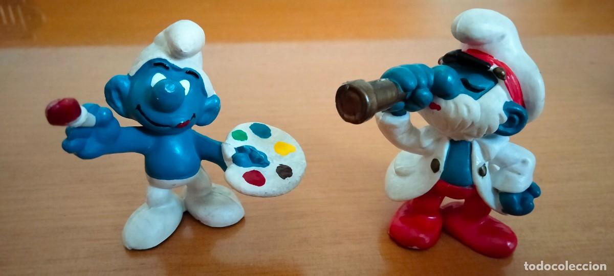 Figuras de goma y PVC: LOTE 7 PITUFOS PROFESIONES - Foto 3