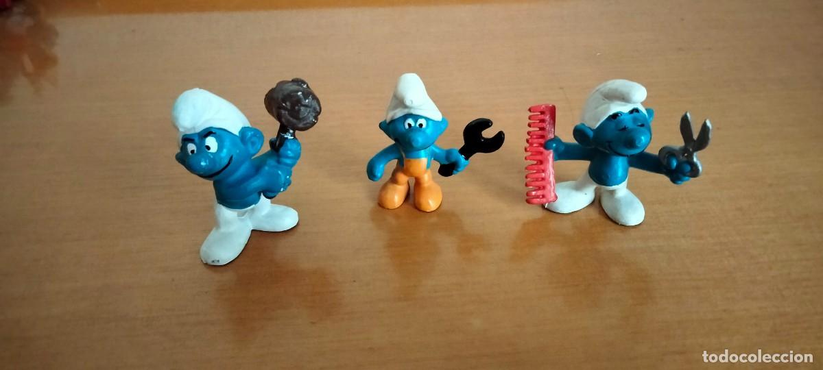 Figuras de goma y PVC: LOTE 7 PITUFOS PROFESIONES - Foto 4