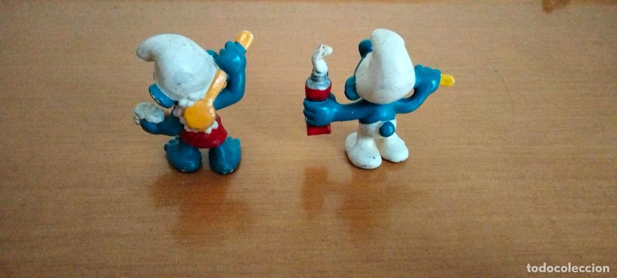 Figuras de goma y PVC: LOTE 7 PITUFOS HECHOS COTIDIANOS - Foto 3