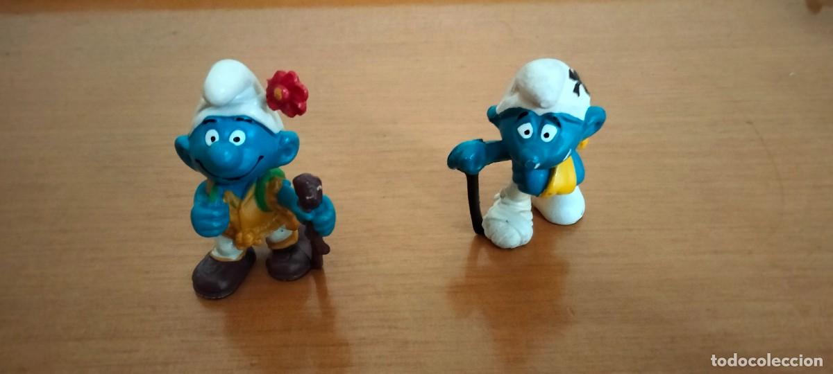 Figuras de goma y PVC: LOTE 7 PITUFOS HECHOS COTIDIANOS - Foto 4