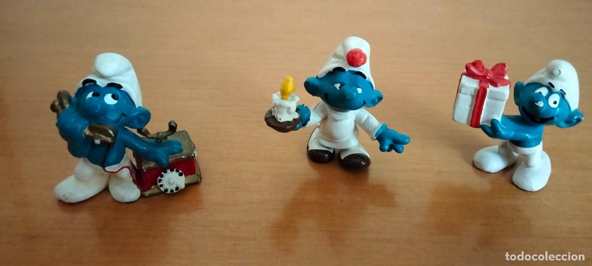 Figuras de goma y PVC: LOTE 7 PITUFOS HECHOS COTIDIANOS - Foto 5