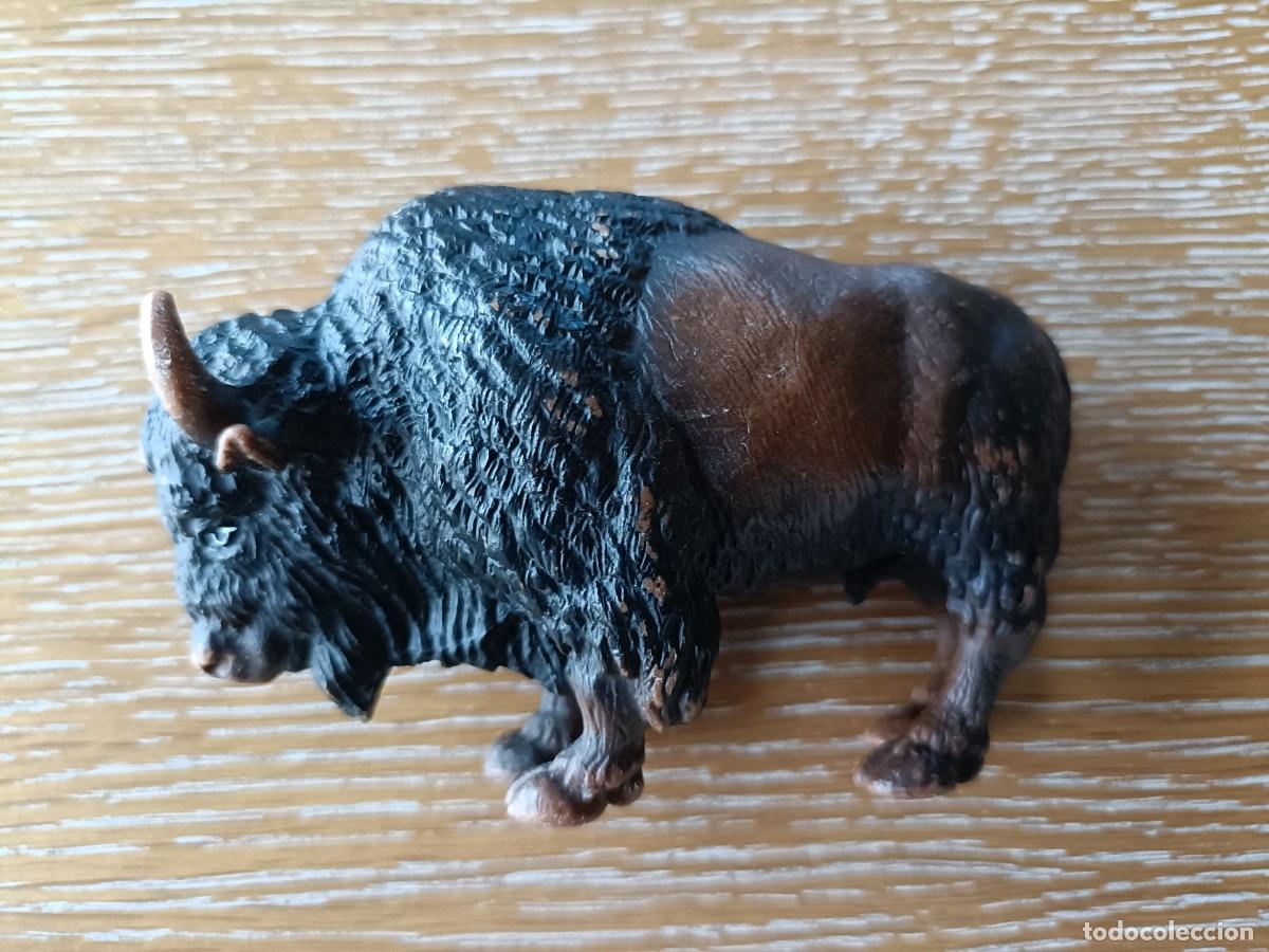 Figuras de goma y PVC: FIGURA BISONTE SCHLEICH GERMANY - Foto 1