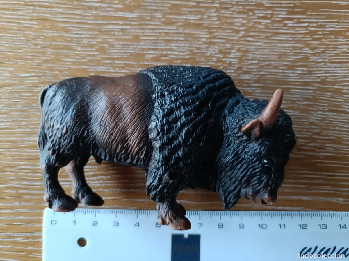 Figuras de goma y PVC: FIGURA BISONTE SCHLEICH GERMANY - Foto 2