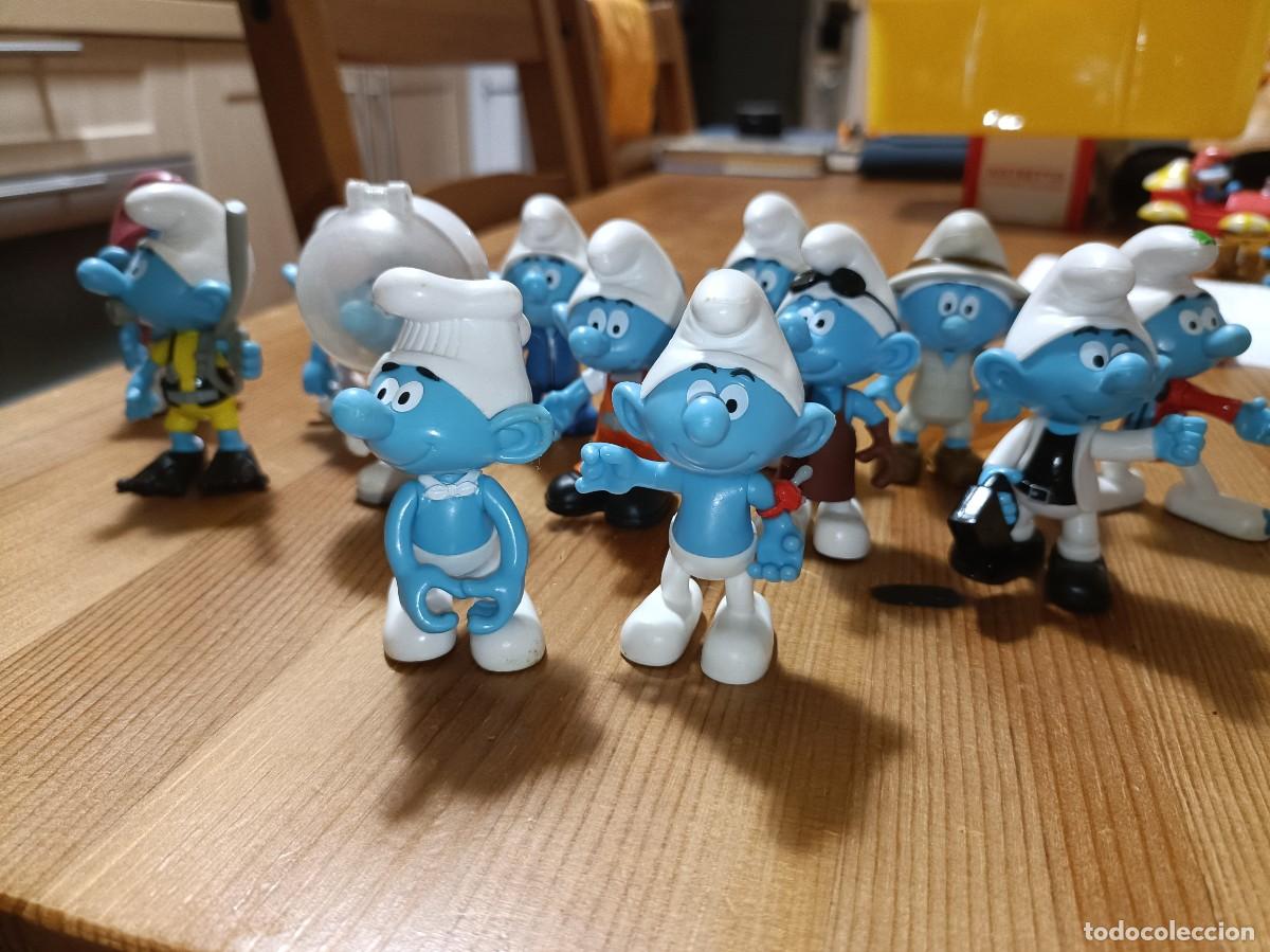 Figuras de Goma y PVC: 13 figuras coleccion peyo pitufos d&egrave;agostini 2013