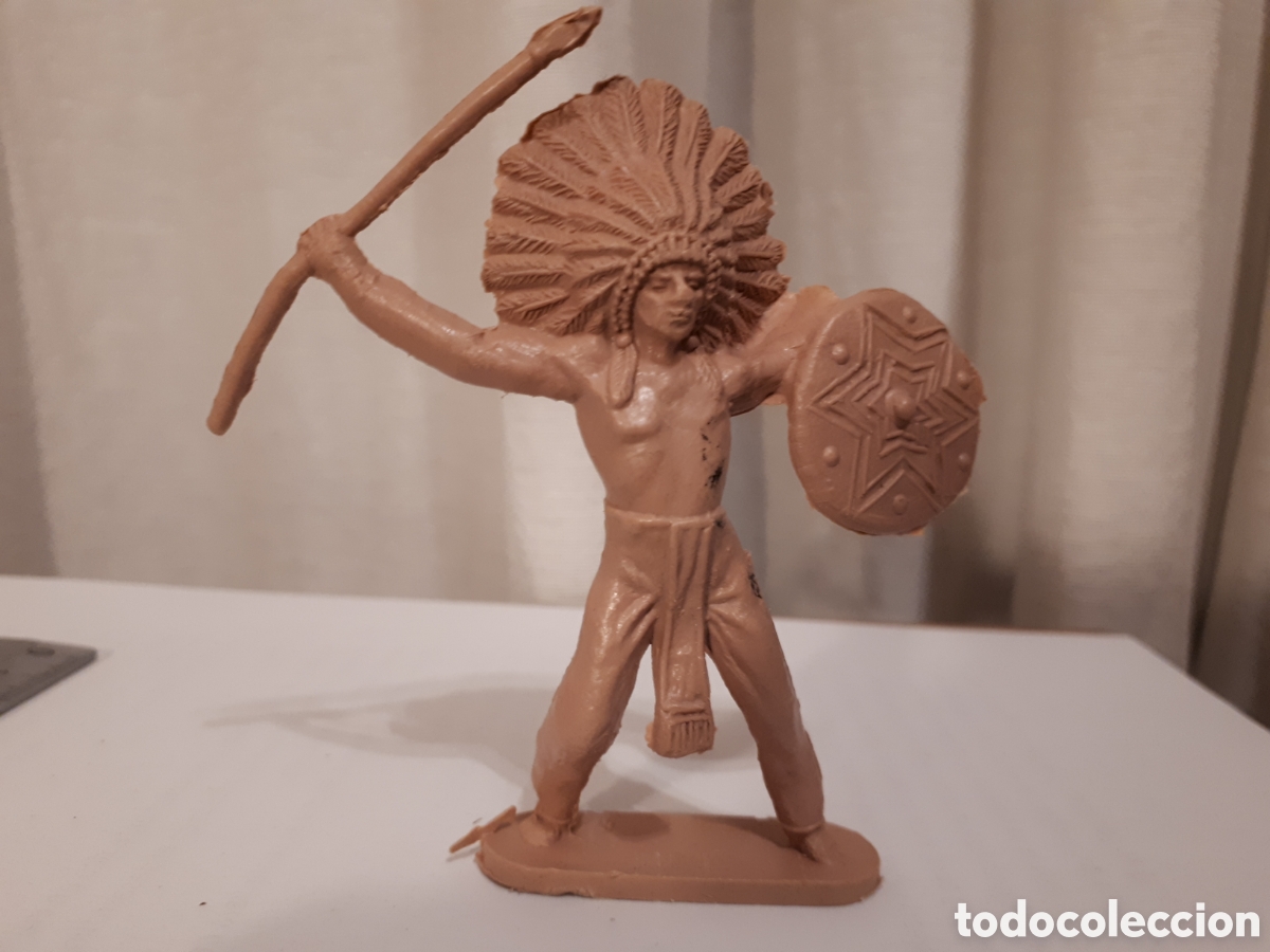 Figuras de goma y PVC: JEFE INDIO MARR&Oacute;N. SIN MARCA - Foto 1