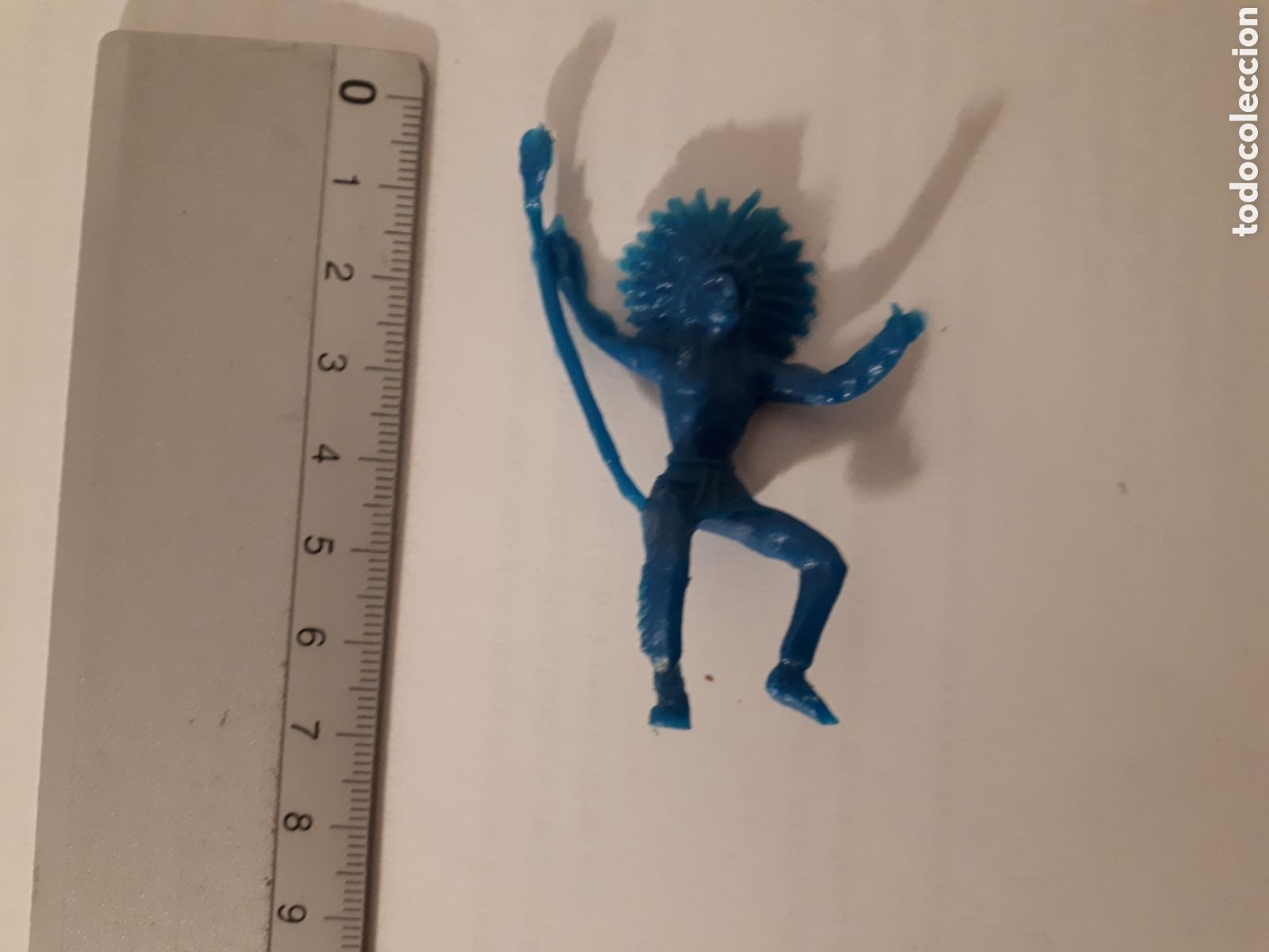 Figuras de goma y PVC: JEFE INDIO AZUL. SIN MARCA - Foto 3