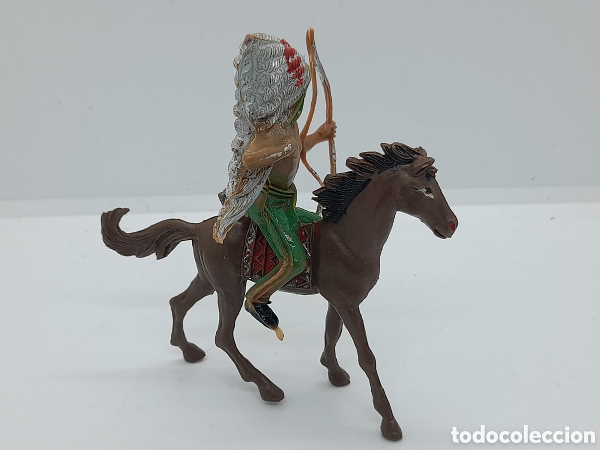 Figuras de goma y PVC: COMANSI. INDIO A CABALLO. A COLOR - Foto 2