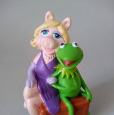 Figuras de Goma y PVC: MUPPETS MISS PIGGY & KERMIT THE FROG PVC HENSON APPLAUSE 1988