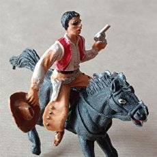 Figure di Gomma e PVC: FIGURA VAQUERO COW BOY A CABALLO COMANSI