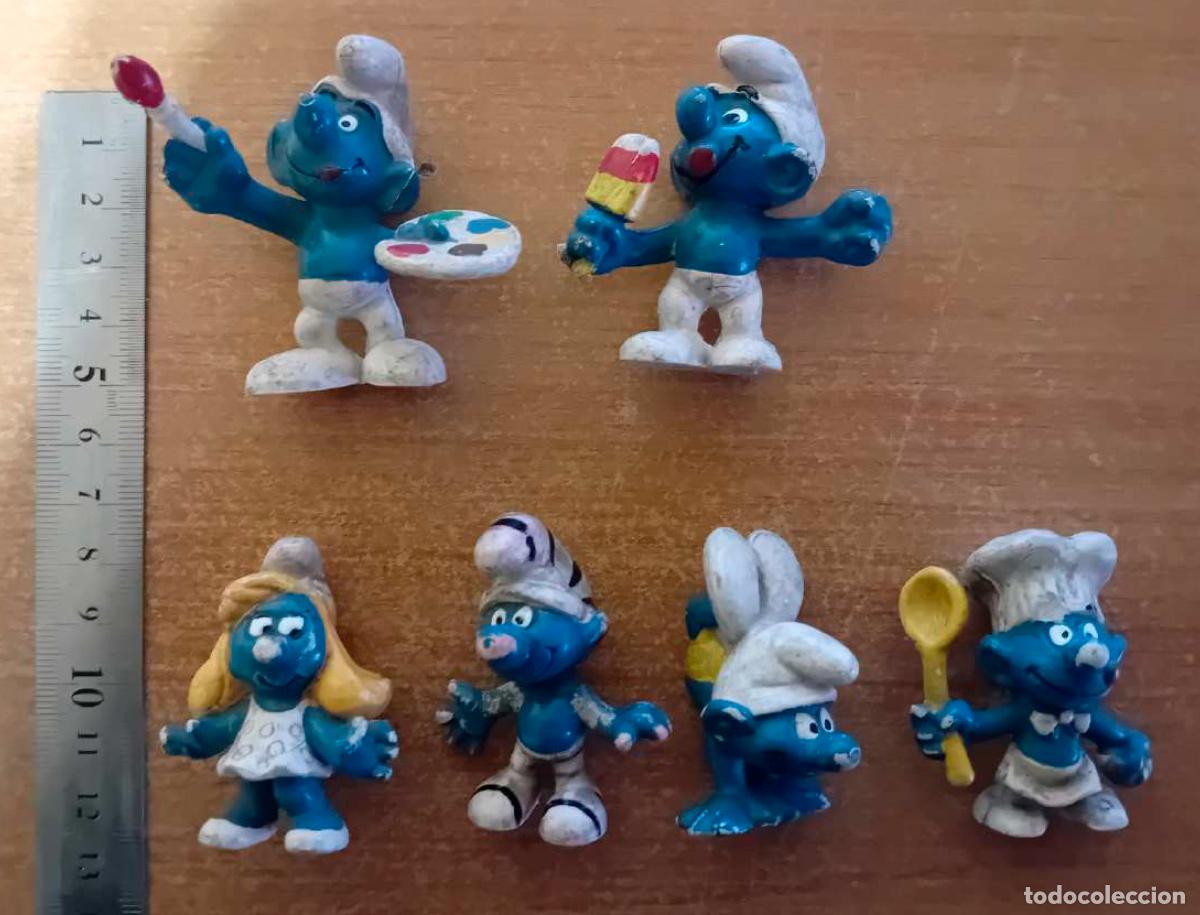 Figuras de goma y PVC: PITUFOs -A&Ntilde;OS 80 - REF.OO8 - 6 modelos - Foto 2