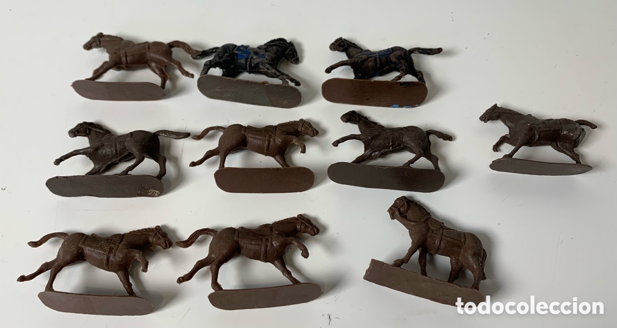 Figuras de goma y PVC: 01_Lote caballos tipo Comansi - Foto 1