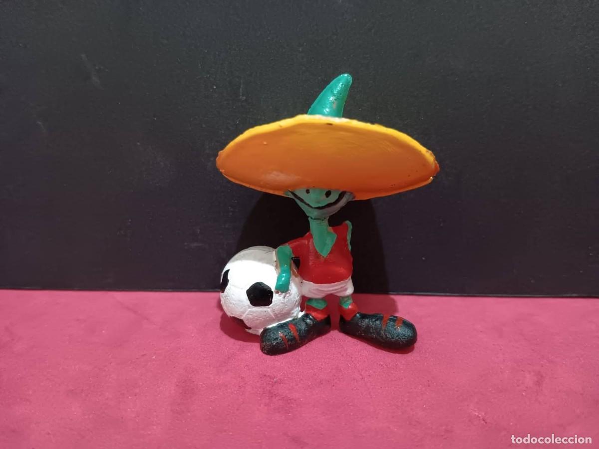 Figuras de Goma y PVC: antigua figura mu&ntilde;eco de goma pvc mascota mundial de futbol mexico 86 pique bootleg