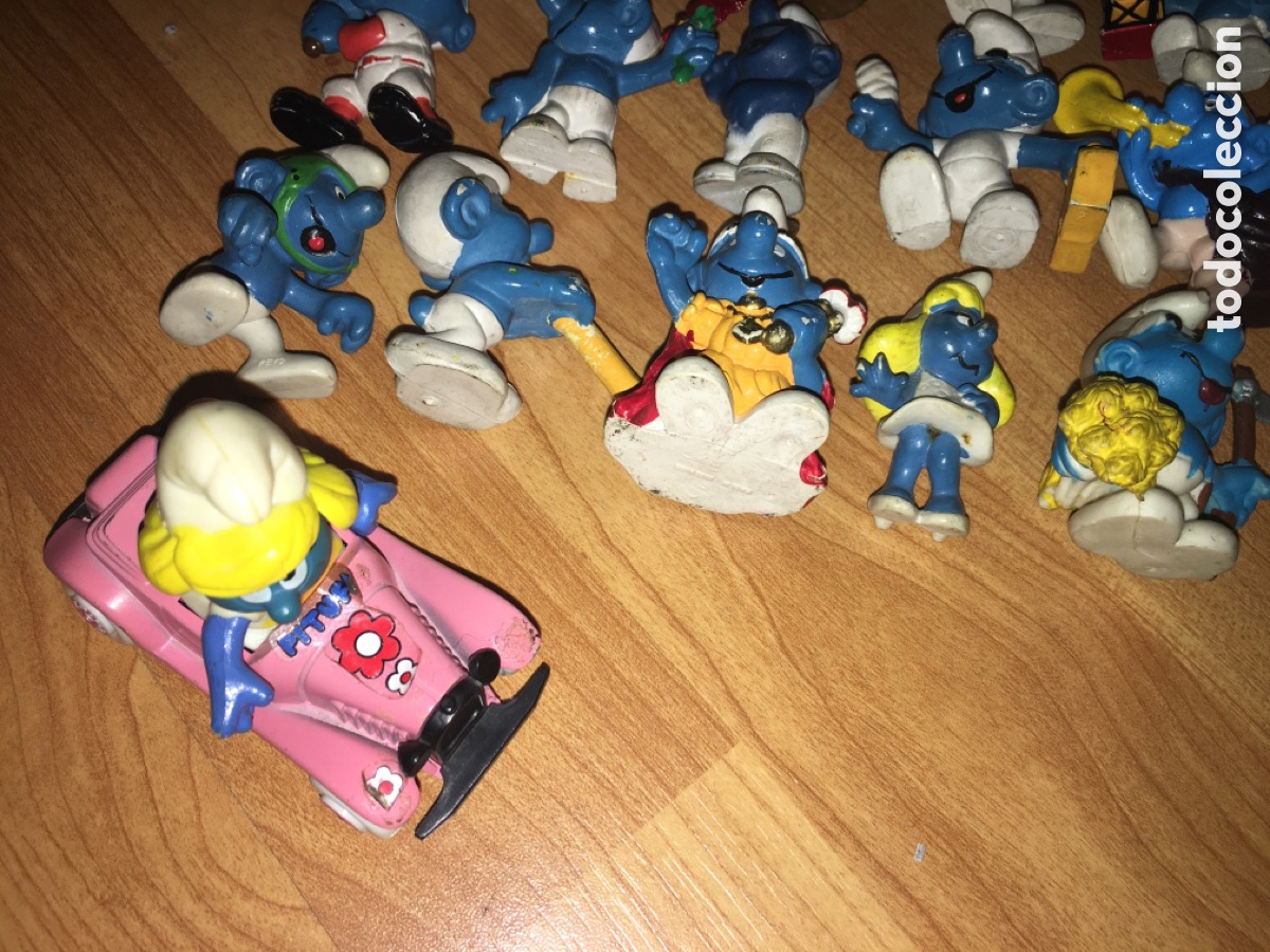Figuras de goma y PVC: Lote Pitufos a&ntilde;os 80 - Foto 5