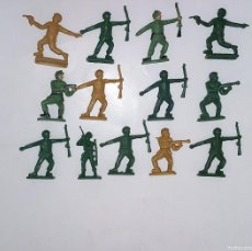 Figuras de Goma y PVC: 13 SOLDADOS VINTAGE INFANTERIA AMERICANA 60'S MADE HONG KONG GAMA MARX BRITAINS TIMPO ATLANTIC PTOY