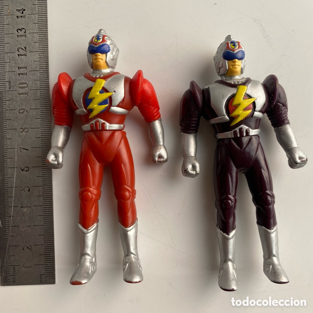 Figuras de goma y PVC: Lote figuras mu&ntilde;ecos Mega Power Fighter - Foto 1
