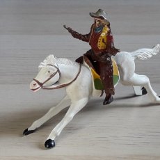 Figuras de Goma y PVC: COWBOY VAQUERO A CABALLO OESTE, FABRICADO EN GOMA, REAMSA SPAIN, ORIGINAL AÑOS 50.