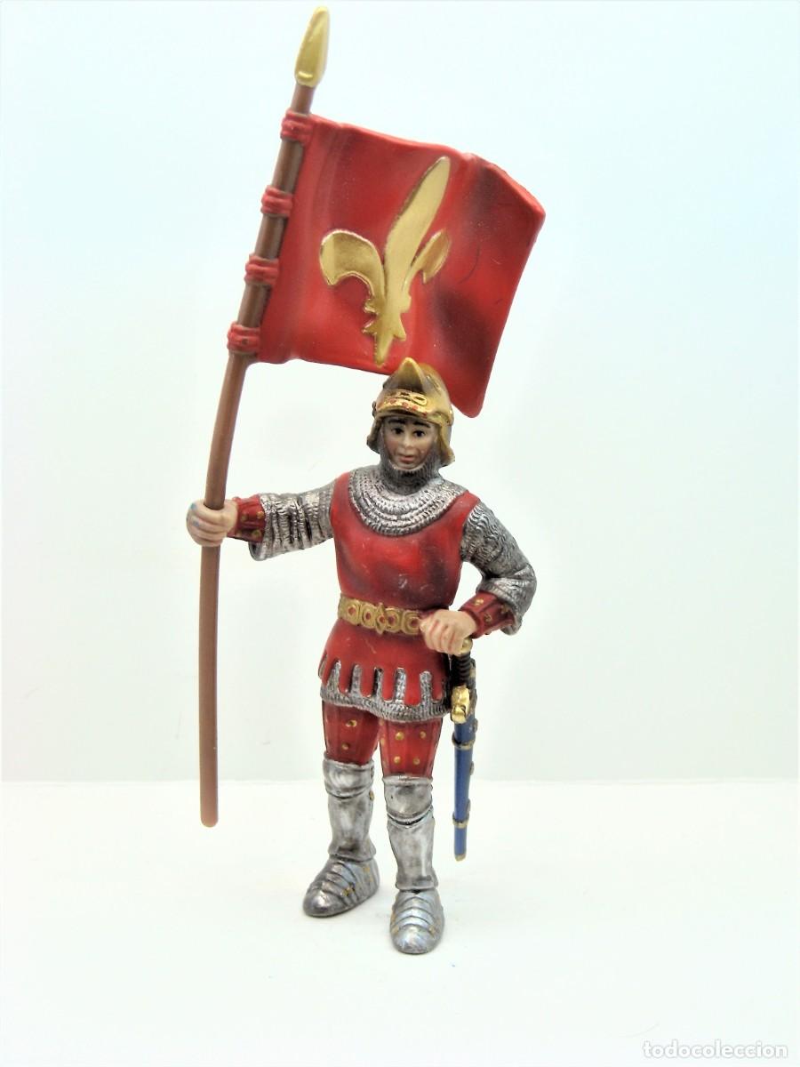 Figuras de Goma y PVC: Figura Soldado Abanderado. Schleich. Germany.