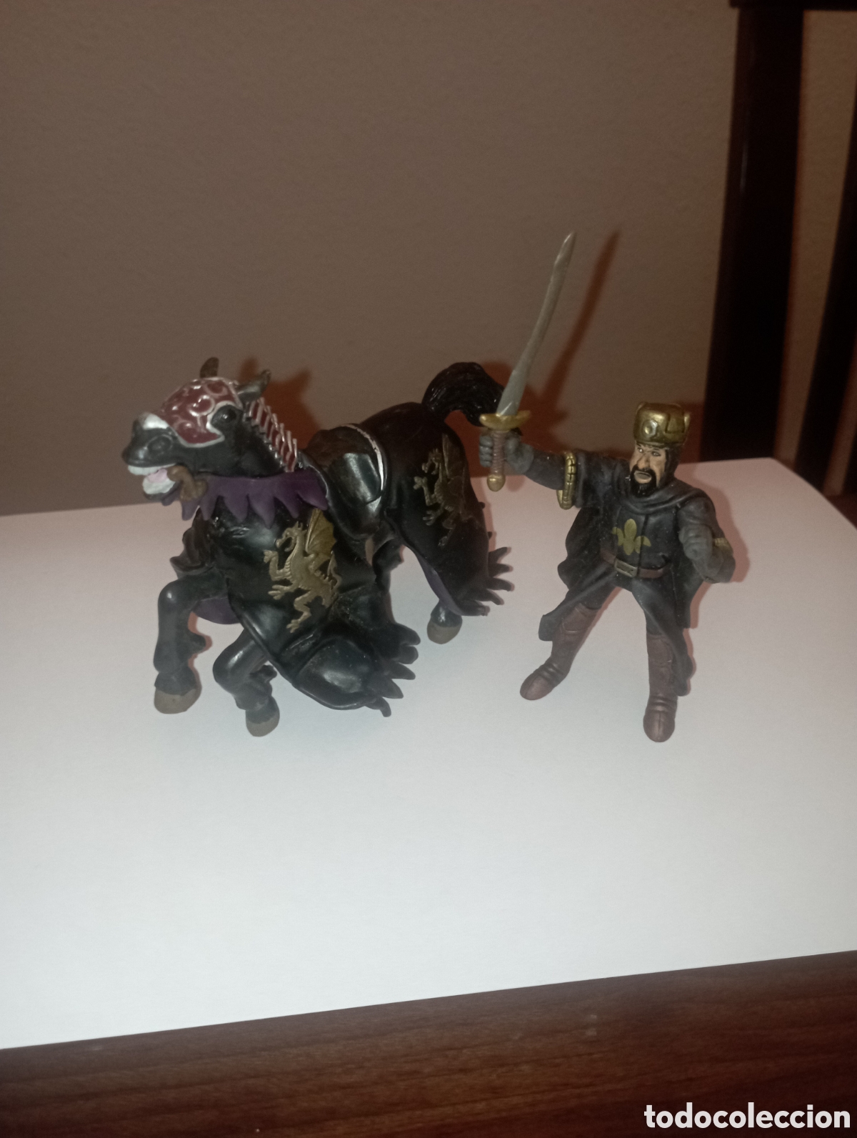 Rubber and PVC Figures: CABALLO FIGURA DE PVC PAPO Y GUERRERO MEDIEVAL