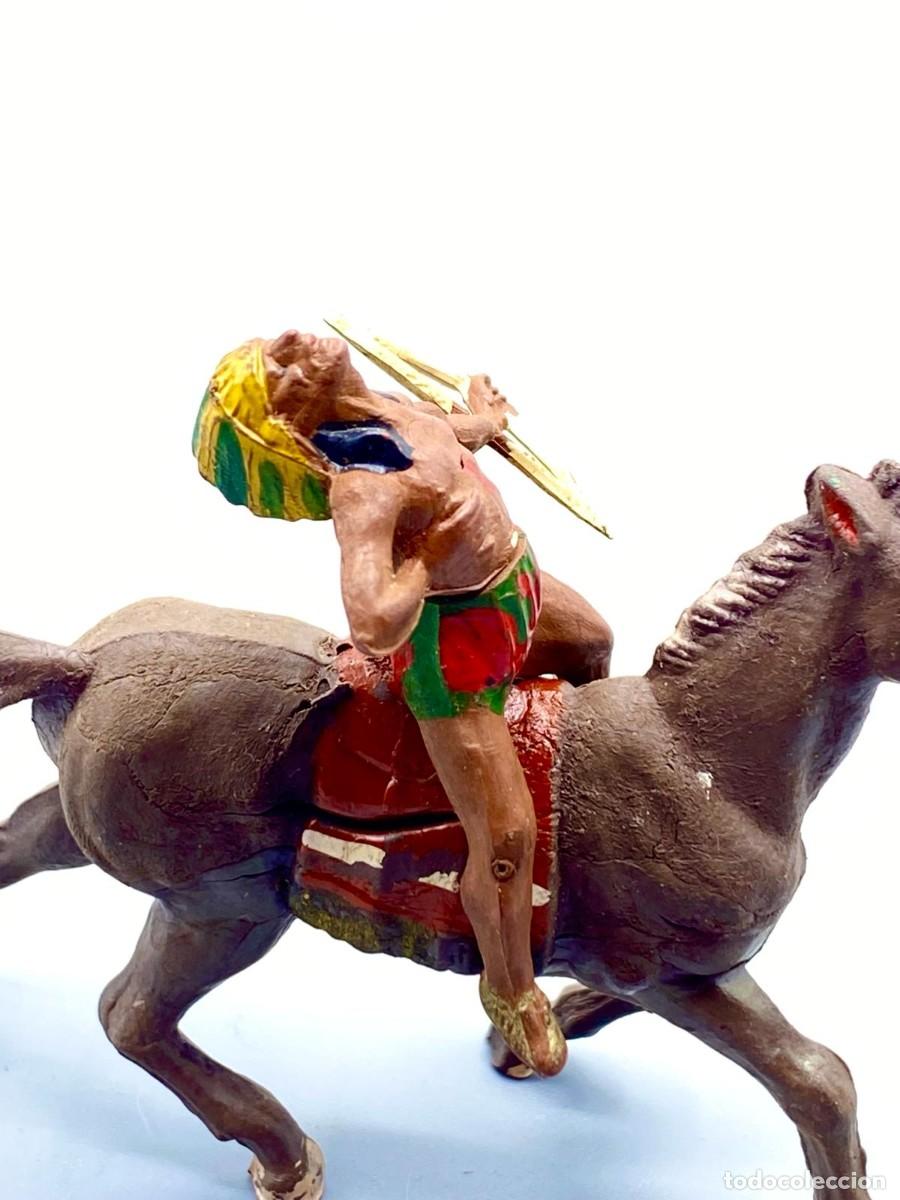 Figuras de goma y PVC: INDIOS ACABALLO GAMA EN GOMA. - Foto 4