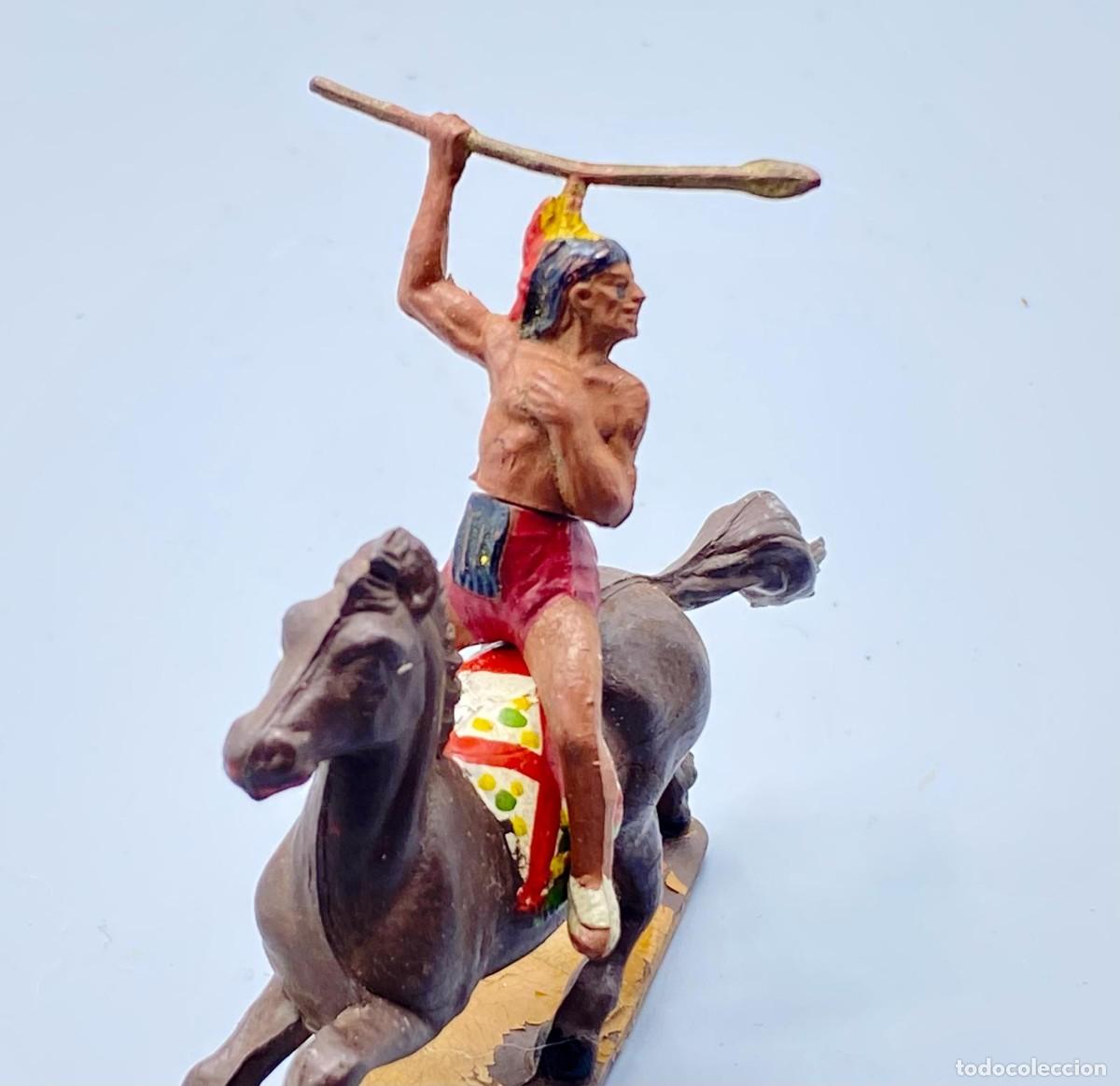Figuras de goma y PVC: INDIOS ACABALLO GAMA EN GOMA. - Foto 6