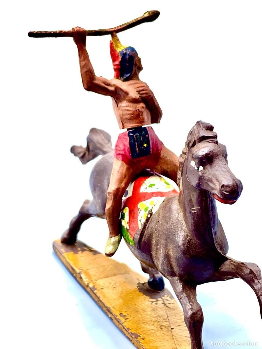 Figuras de goma y PVC: INDIOS ACABALLO GAMA EN GOMA. - Foto 7