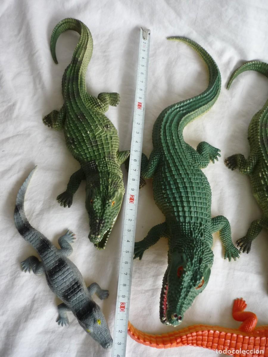 Figuras de goma y PVC: Conjunto de caimanes y cocodrilos de pl&aacute;stico - Foto 4