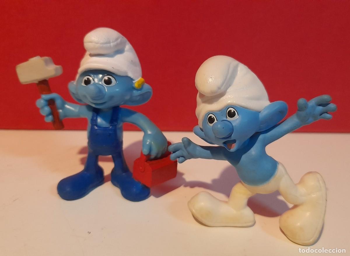 Figuras de Goma y PVC: 2 PITUFOS