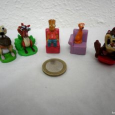 Figuras de Goma Kinder: LOTE 5 FIGURAS KINDER SORPRESA: BART SIMPSON, SCRAT Y EL DEMONIO DE TASMANIA