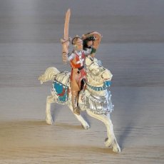 Figuras de Goma y PVC: MEDIEVAL CRUZADO A CABALLO, PLÁSTICO, REAMSA MADE IN SPAIN, ORIGINAL AÑOS 60.