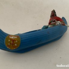 Figuras de Goma y PVC: PIRAGUA CANOA INDIO SOTORRES