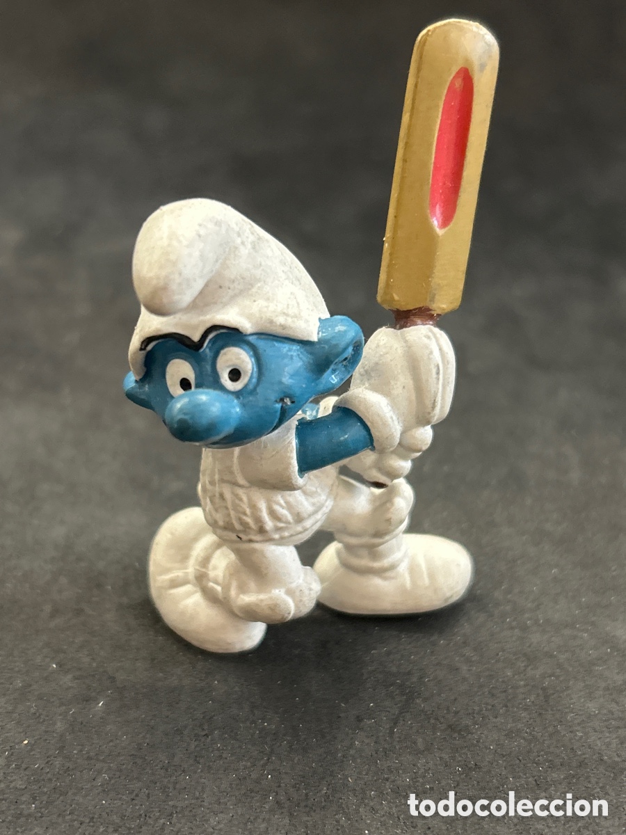 Figuras de goma y PVC: Pitufo cricket 1980 - Foto 1