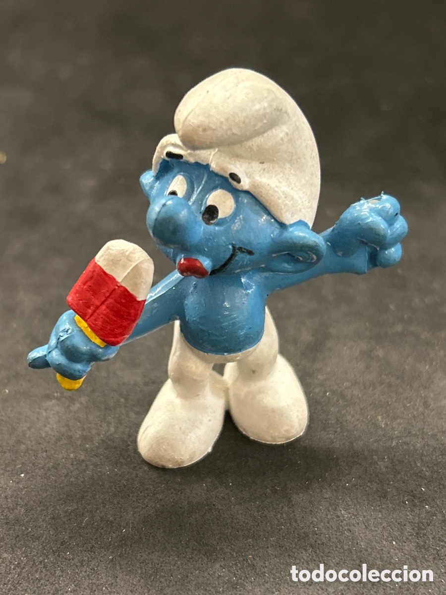 Figuras de goma y PVC: Pitufo con helado - Foto 1