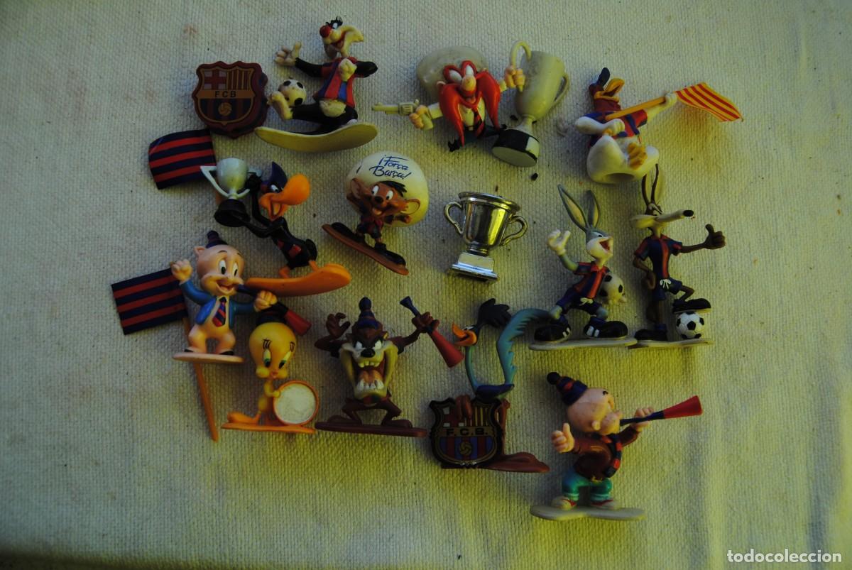 Gummi- und PVC-Figuren: P. lote 1996, Star Toys de 12 figuras de Warner Bros, celebracion copa Bar&ccedil;a. colecci&oacute;n completa