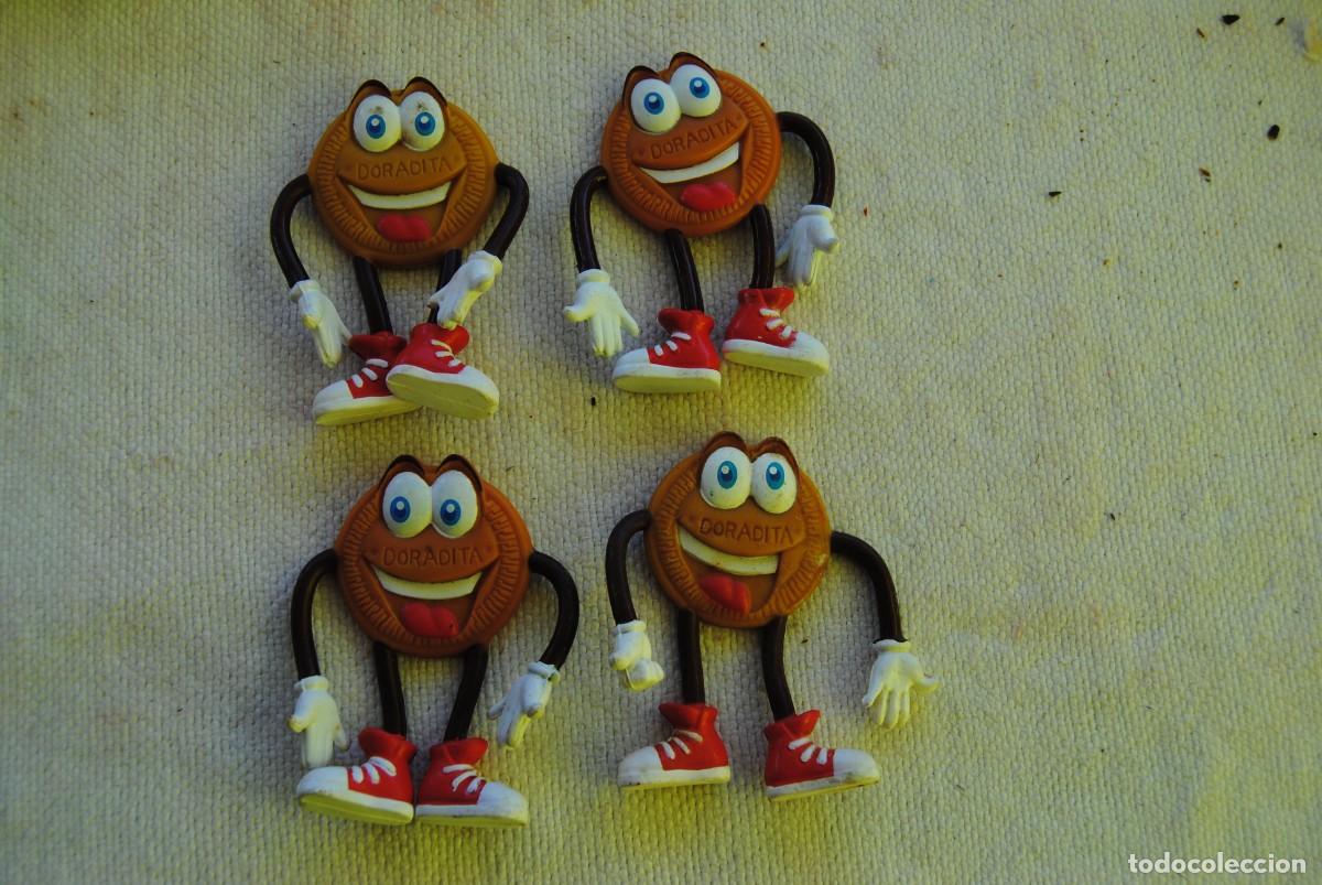 Gummi- und PVC-Figuren: O. 4 figuras galletas marbu dotadas. flexibles