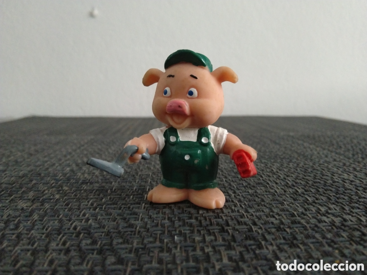 Figurines en Caoutchouc et PVC: FIGURA PVC CERDITO EDUCO BABY CUENTO LOS TRES CERDITOS LOBO WALT DISNEY DIBUJOS ANIMADOS LADRILLOS