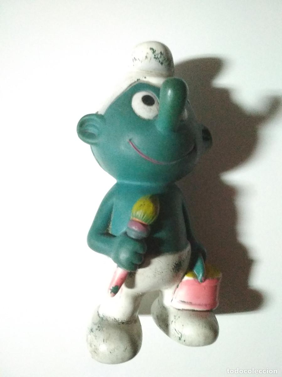 Figuras de goma y PVC: Mu&ntilde;eco pitufo antiguo - Foto 3