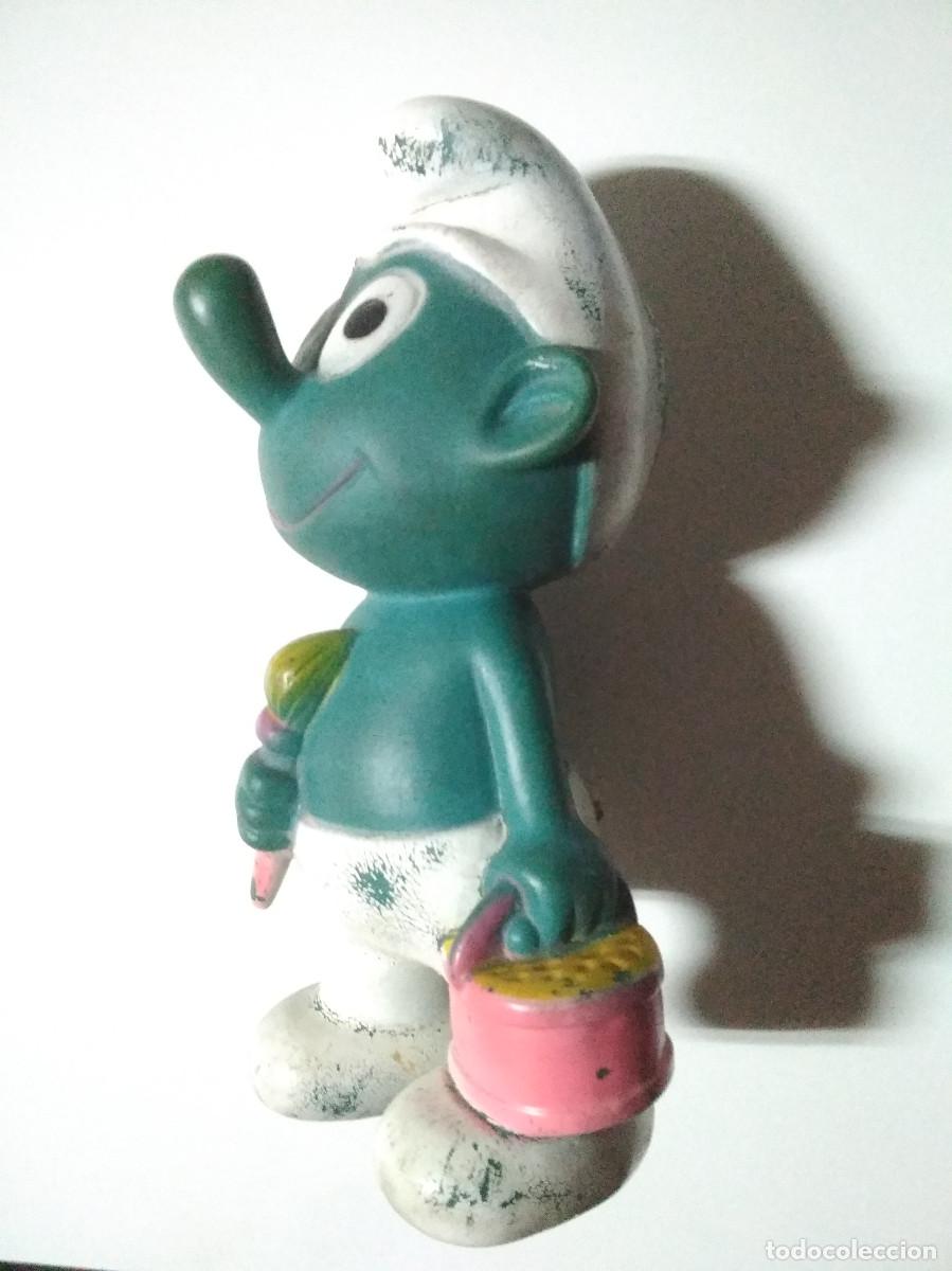 Figuras de goma y PVC: Mu&ntilde;eco pitufo antiguo - Foto 4