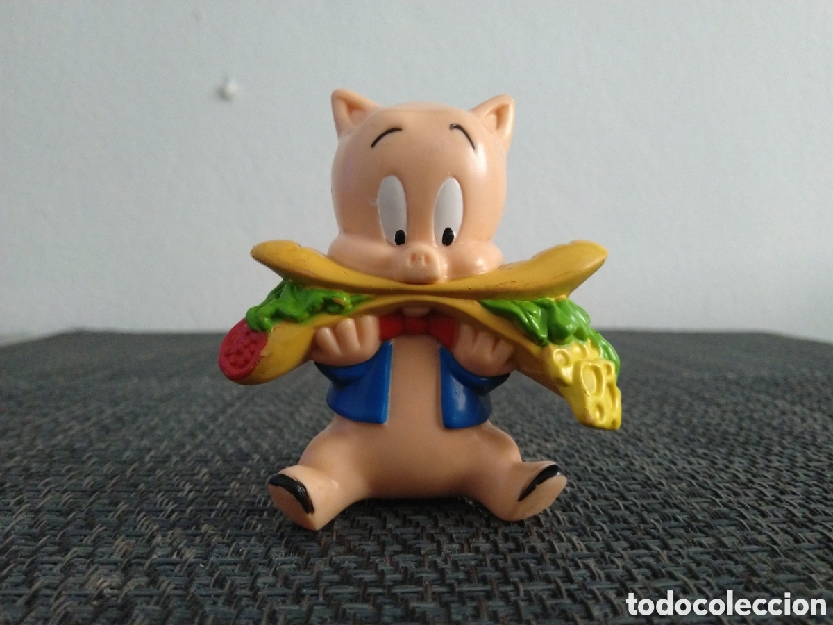 Figuras de Goma y PVC: FIGURA PVC PORKYS MACAU 1994 WARNER BROSS DIBUJOS ANIMADOS CERDO BOCADILLO TV