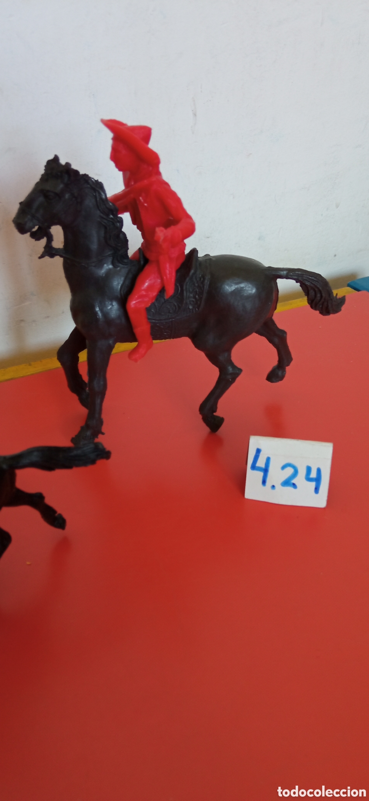 Figuras de goma y PVC: LOTE DE INDIOS,VAQUEROS Y CABALLOS OESTE.COMANSI Y REIGON 70&rdquo;S.SIN USO. - Foto 4