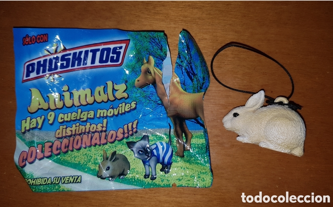 Figurines en Caoutchouc et PVC: Figura pvc sobre sorpresa Phoskitos Animalz conejo liebre colgante llavero 2008 Ubisoft