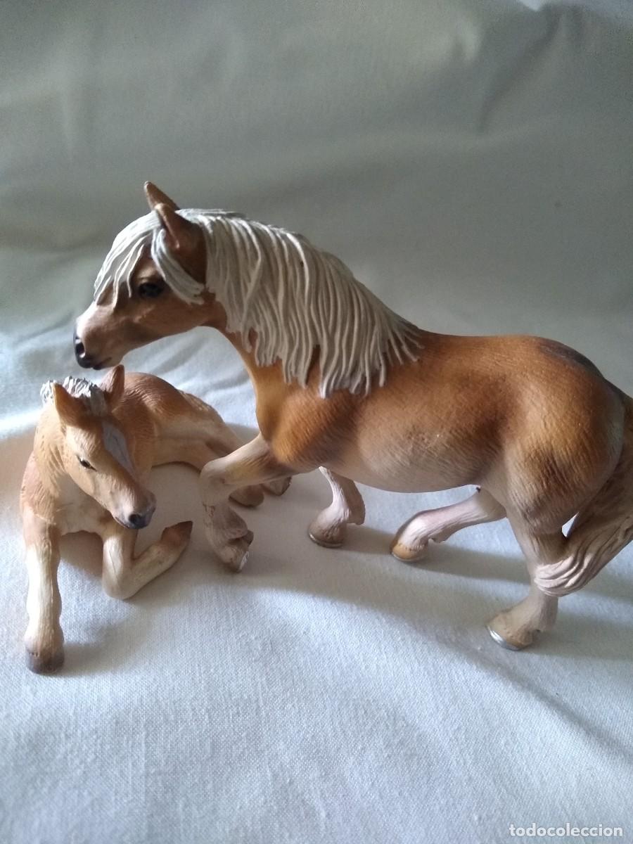 Figuras de goma y PVC: Caballo y potro. Marca Schleich - Foto 5