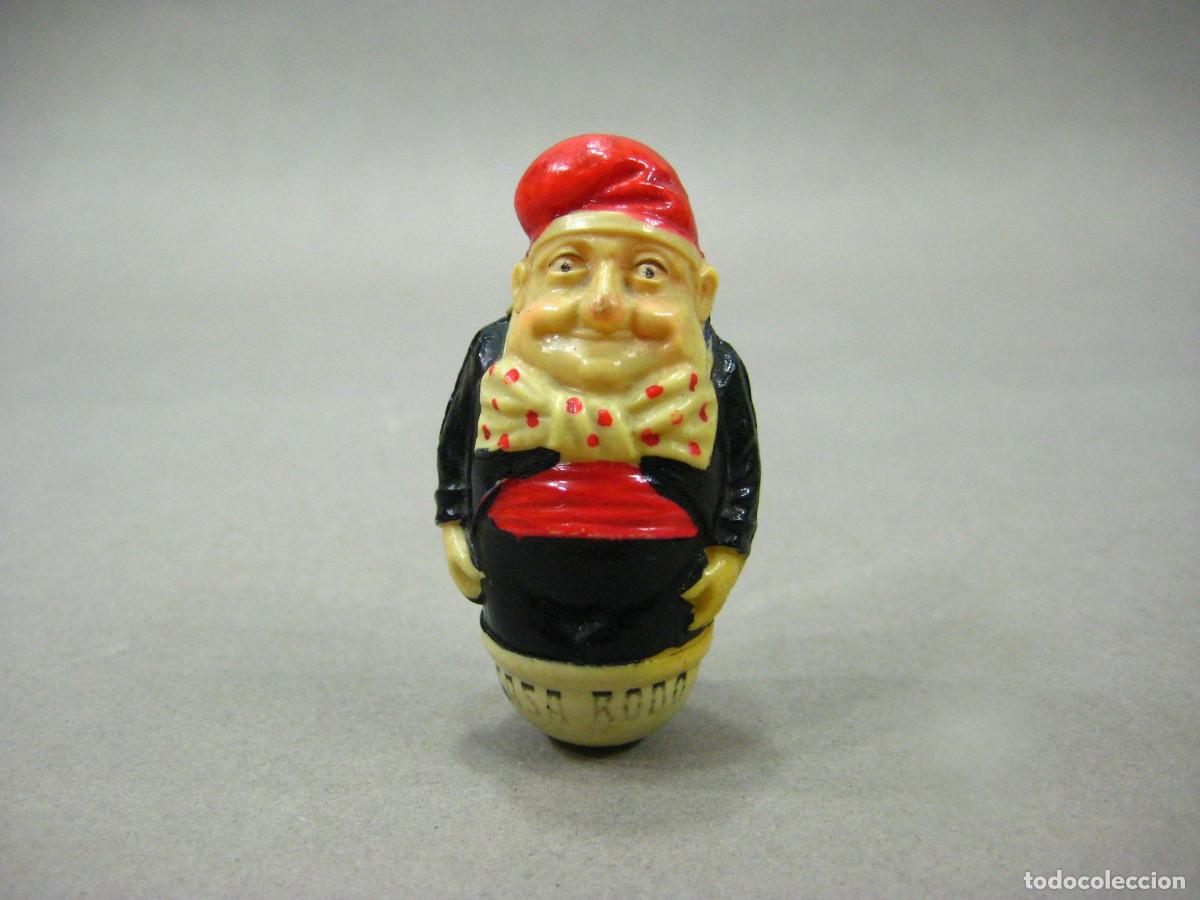 Figuras de Goma y PVC: Tentetieso en celuloide. Catal&aacute;n con barretina. Publicidad de Casa Rodo Barcelona.